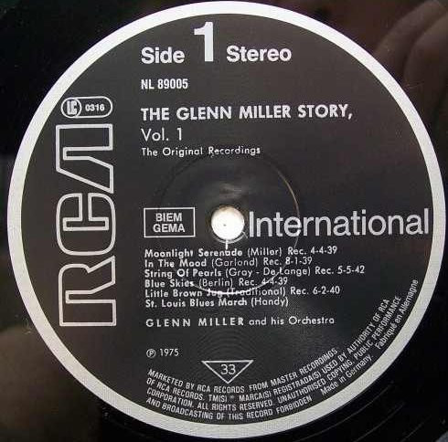 Glenn Miller And His Orchestra - The Glenn Miller Story Volume 1 | RCA International (NL 89005) - 3