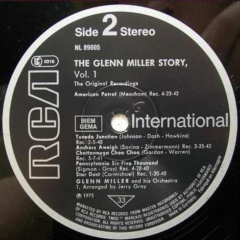 Glenn Miller And His Orchestra - The Glenn Miller Story Volume 1 | RCA International (NL 89005) - 4