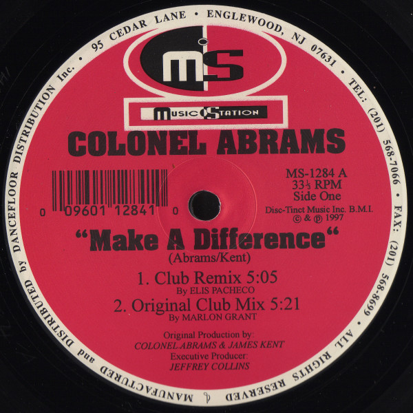 Colonel Abrams - Make A Difference | Music Station (MS-1284)