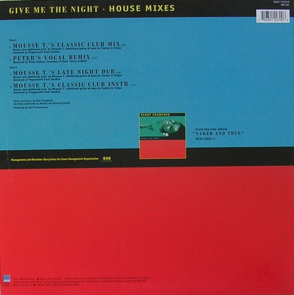 Randy Crawford - Give Me The Night (House Mixes) | WEA (0630-12270-0) - 2 Randy Crawford - Give Me The Night (House Mixes) | WEA (0630-12270-0) - 2