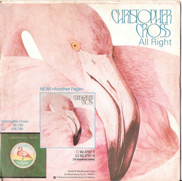 Christopher Cross - All Right | Warner Bros. Records (92 9843-7) - 2
