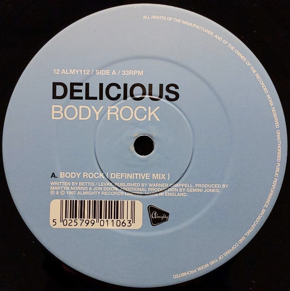 Delicious - Body Rock | Almighty Records (12 ALMY112)