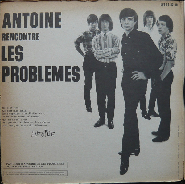 Antoine Rencontre Les Problèmes - Antoine Rencontre Les Problèmes | Disques Vogue (LVLXS 82-30) - 2