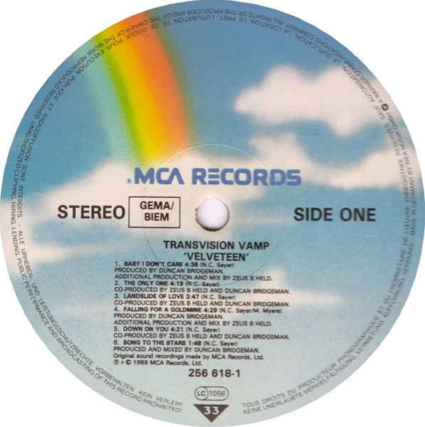 Transvision Vamp - Velveteen | MCA Records (256 618-1) - 3 Transvision Vamp - Velveteen | MCA Records (256 618-1) - 3