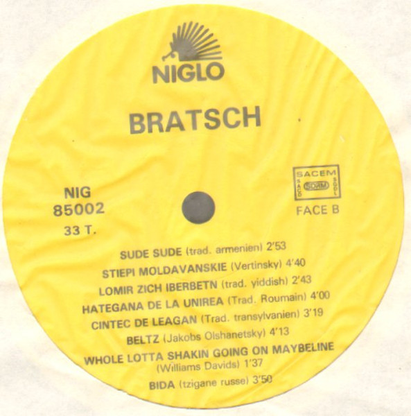 Bratsch - Bratsch | Niglo (NIG 85 002) - 4 Bratsch - Bratsch | Niglo (NIG 85 002) - 4