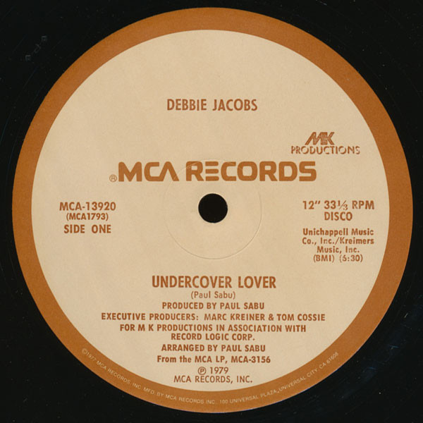 Debbie Jacobs - Undercover Lover | MCA Records (MCA-13920)