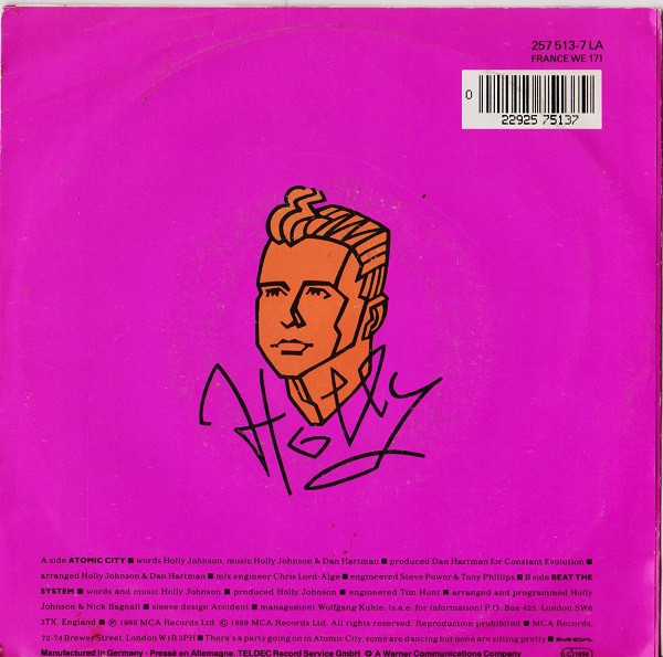 Holly Johnson - Atomic City | MCA Records (257 513-7) - 2 Holly Johnson - Atomic City | MCA Records (257 513-7) - 2