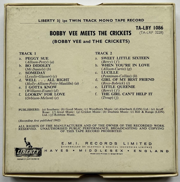 Bobby Vee and The Crickets - Bobby Vee Meets The Crickets | Liberty (TA-LBY 1086) - 2