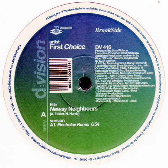 First Choice - Newsy Neighbours | D:vision Records (DV 416) - main