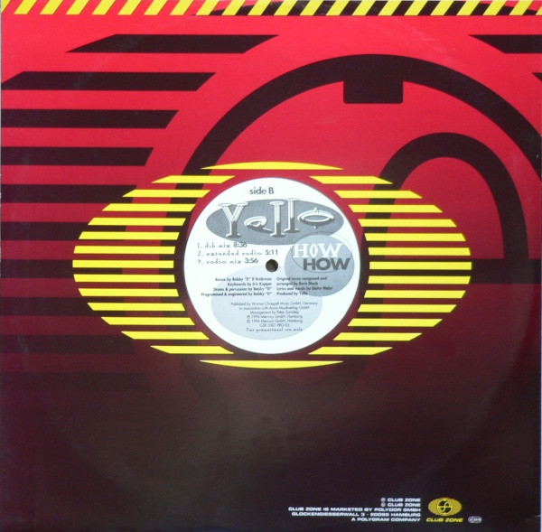 Yello - How How | Club Zone (CZR-1001-PRO-DJ) - 2