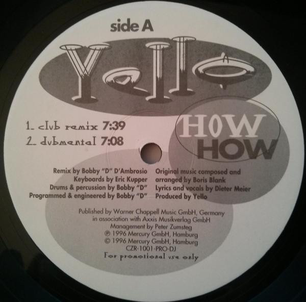 Yello - How How | Club Zone (CZR-1001-PRO-DJ) - 3
