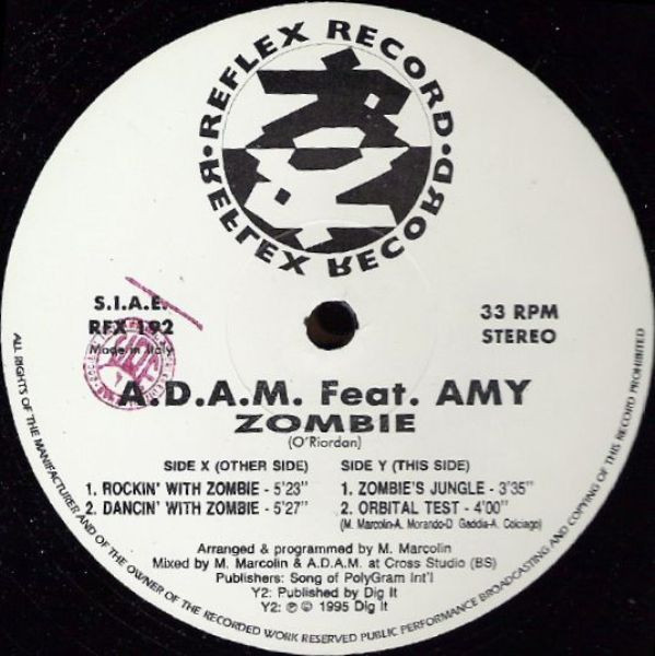 A.D.A.M. Featuring Amy - Zombie | Reflex Records (RFX 192) - 3