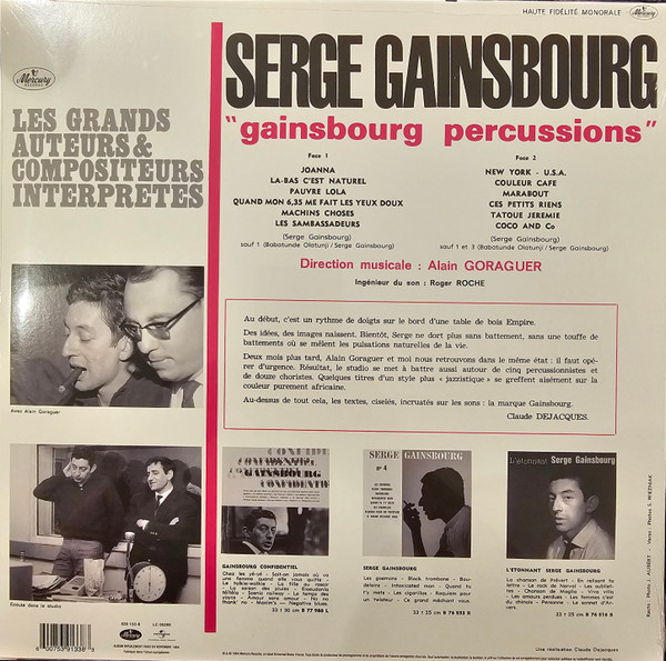 Serge Gainsbourg - Gainsbourg Percussions (Half Speed Mastering) [Vinyl] | Mercury (539 133-8) - 2