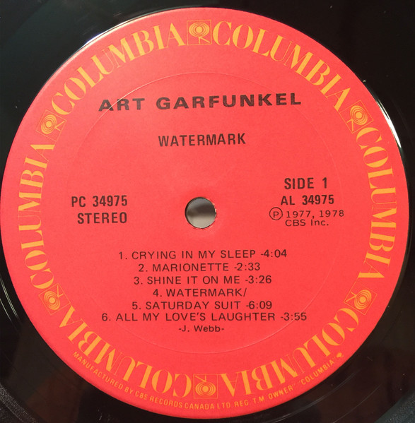 Art Garfunkel - Watermark | Columbia (34975) - 3