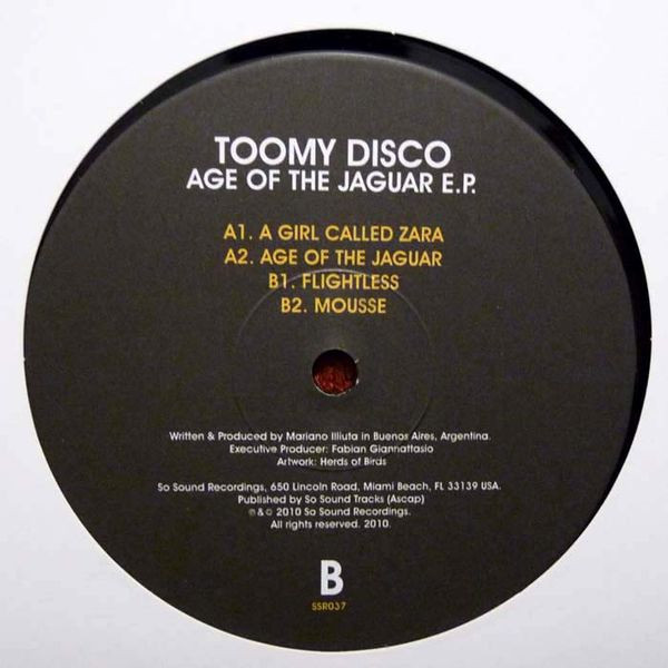 Toomy Disco - Age Of The Jaguar E.P. | So Sound Recordings (SSR037) - 2 Toomy Disco - Age Of The Jaguar E.P. | So Sound Recordings (SSR037) - 2