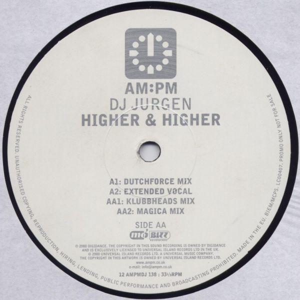 DJ Jurgen - Higher & Higher | AM:PM (12 AMPMDJ 138) - 2