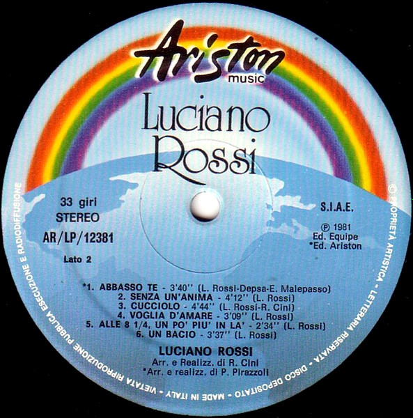 Luciano Rossi - Luciano Rossi | Ariston Music (AR/LP/12381) - 4
