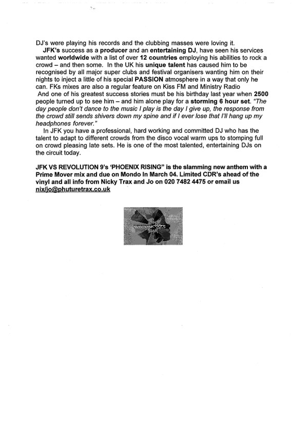 JFK Vs Revolution 9 - Phoenix Rising | Mondo Records (MND006) - 4