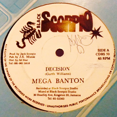 Mega Banton / Stationary - Decision / Drop Dem Off | Black Scorpio (CDBS 50) - main
