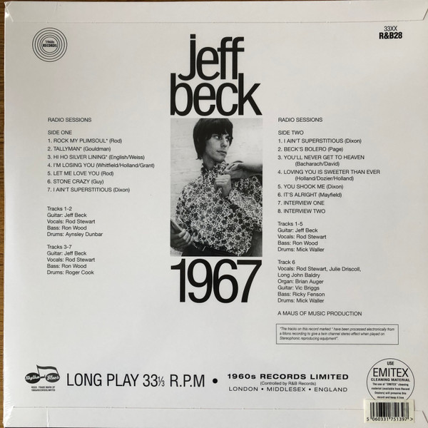 Jeff Beck - 1967 | Rhythm & Blues Records (R&B28) - 2 Jeff Beck - 1967 | Rhythm & Blues Records (R&B28) - 2