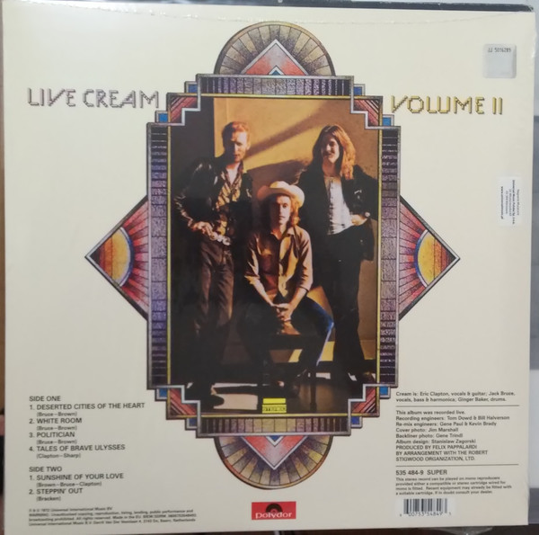 Cream - Live Cream Volume II | Polydor (535484-9) - 2 Cream - Live Cream Volume II | Polydor (535484-9) - 2