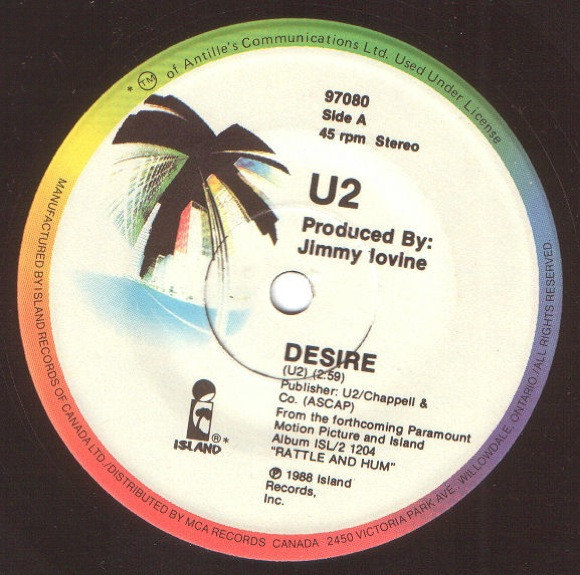 U2 - Desire | Island Records (97080)