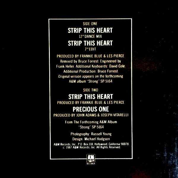 John Adams - Strip This Heart | A&M Records (SP-12241) - 3