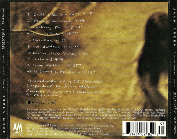 Jann Arden - Living Under June | A&M Records (314540248-2) - 2