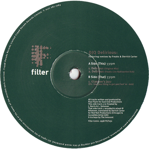 DJ Q - Delirious | Filter (FILT 031) - 3