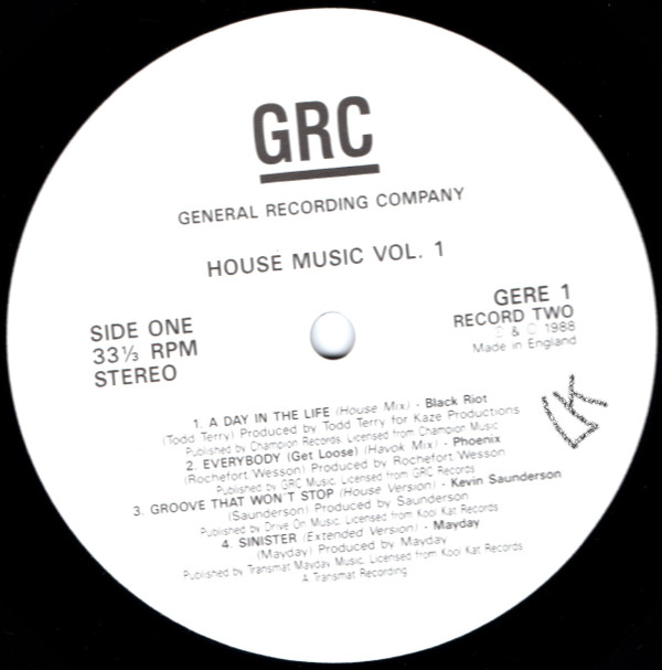 Various - House Music Vol. 1 | GRC (General Recording Company) (GERE1) - 4
