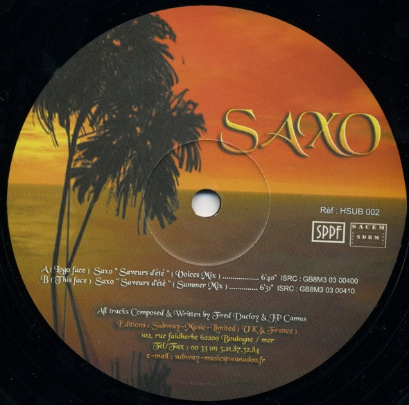 Saxo - Saveurs D'été | Jungle Vibes Records (HSUB 002) - 2