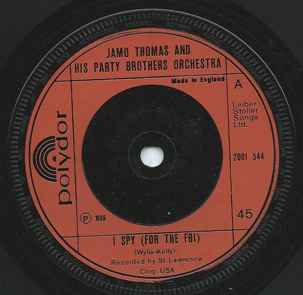 Jamo Thomas & His Party Brothers Orchestra - I Spy (For The FBI) | Polydor (2001 544)