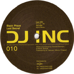Black Phaze - Lost Secret | DJ Inc (DJ INC 010)