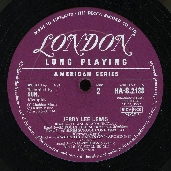 Jerry Lee Lewis - Jerry Lee Lewis | London Records (HA-S 2138) - 4 Jerry Lee Lewis - Jerry Lee Lewis | London Records (HA-S 2138) - 4