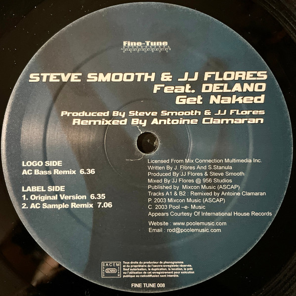 JJ Flores & Steve Smooth Feat. Delano - Release | Fine-Tune Records (FINE TUNE 008) - 2