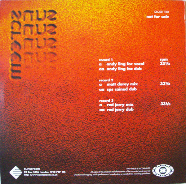 Sunscreem - Catch | Pulse-8 Records (12LOSE117DJ) - 2