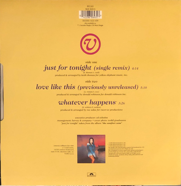 Vanessa Williams - Just For Tonight | Polydor (865 843-1)