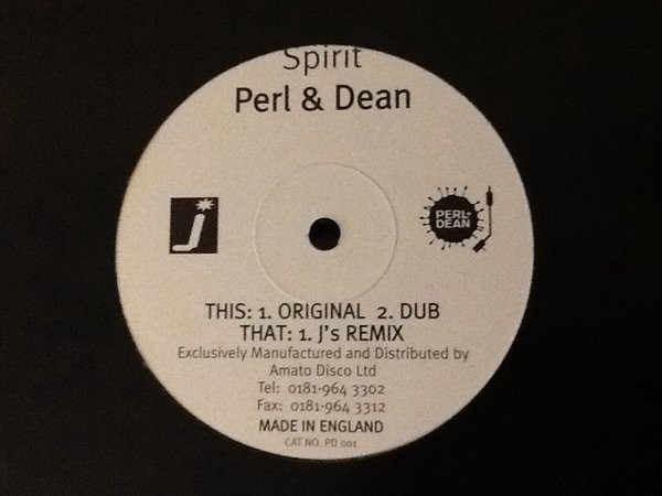 Perl & Dean - Spirit | Amato Disco Ltd (PD 001) - main
