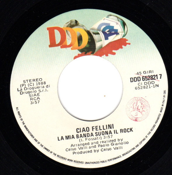 Ciao Fellini - La Mia Banda Suona Il Rock | DDD (DDD 652821 7) - 3