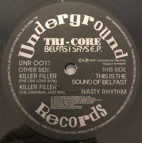 Tri-Core - Belfast Says E.P. | Underground Records (UNR 001T) - main