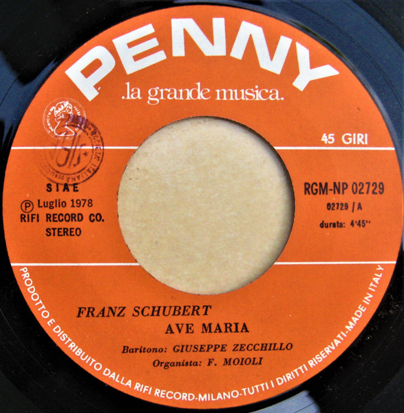 Franz Schubert / Giuseppe Saverio Mercadante - Ave Maria / Salve Maria | Penny (RGM-NP 02729) - 2