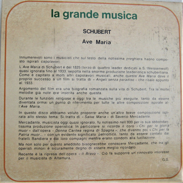 Franz Schubert / Giuseppe Saverio Mercadante - Ave Maria / Salve Maria | Penny (RGM-NP 02729) - 4