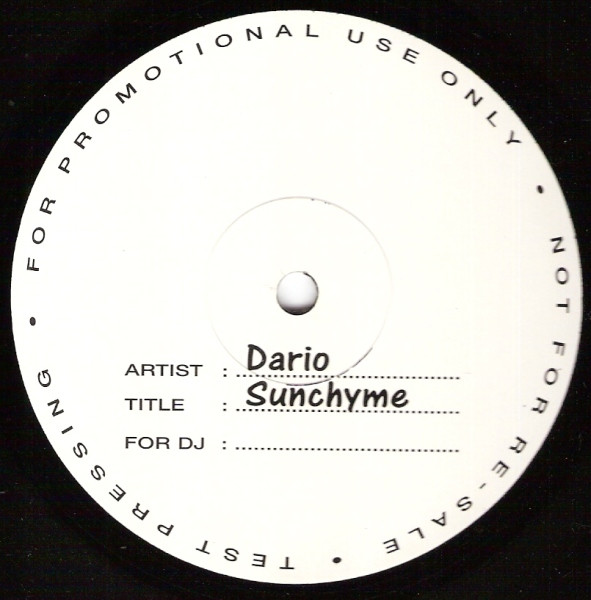 Dario G - Sunchyme | Not On Label (Dario G) (MENT 1201)