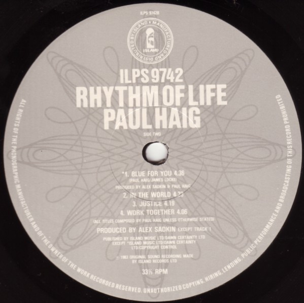 Paul Haig - Rhythm Of Life | Les Disques Du Crépuscule (ILPS 9742) - 3