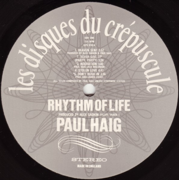 Paul Haig - Rhythm Of Life | Les Disques Du Crépuscule (ILPS 9742) - 2