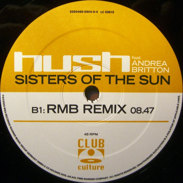 Hush Feat. Andrea Britton - Sisters Of The Sun | Club Culture (5050466-5904-0-4) - 2 Hush Feat. Andrea Britton - Sisters Of The Sun | Club Culture (5050466-5904-0-4) - 2