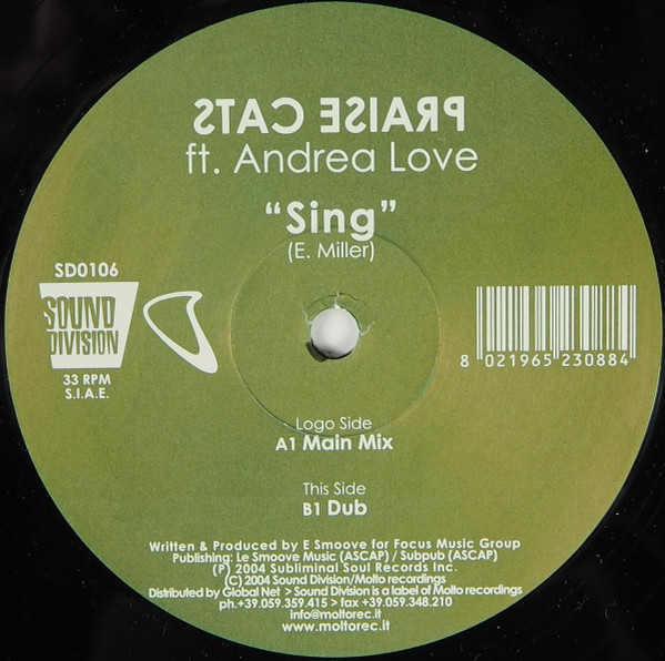 Praise Cats ft. Andrea Love - Sing | Sound Division (SD0106) Praise Cats ft. Andrea Love - Sing | Sound Division (SD0106)