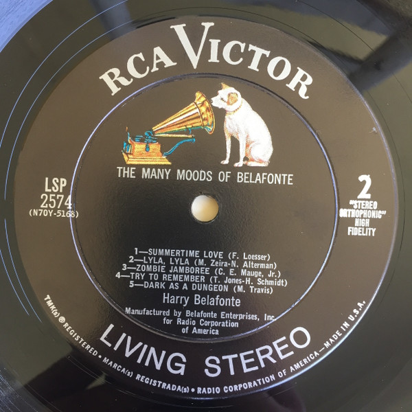 Harry Belafonte - The Many Moods Of Belafonte | RCA Victor (LSP-2574)