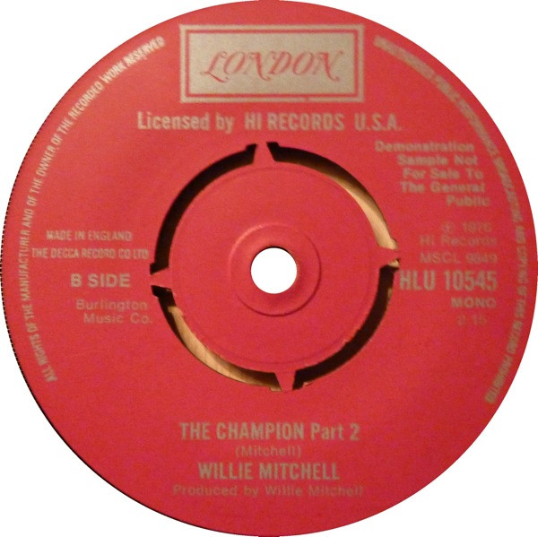Willie Mitchell - The Champion | London Records (HLU 10545) - 2