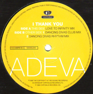 Adeva - I Thank You | Cooltempo (7243 8 82751 6 3) - 3
